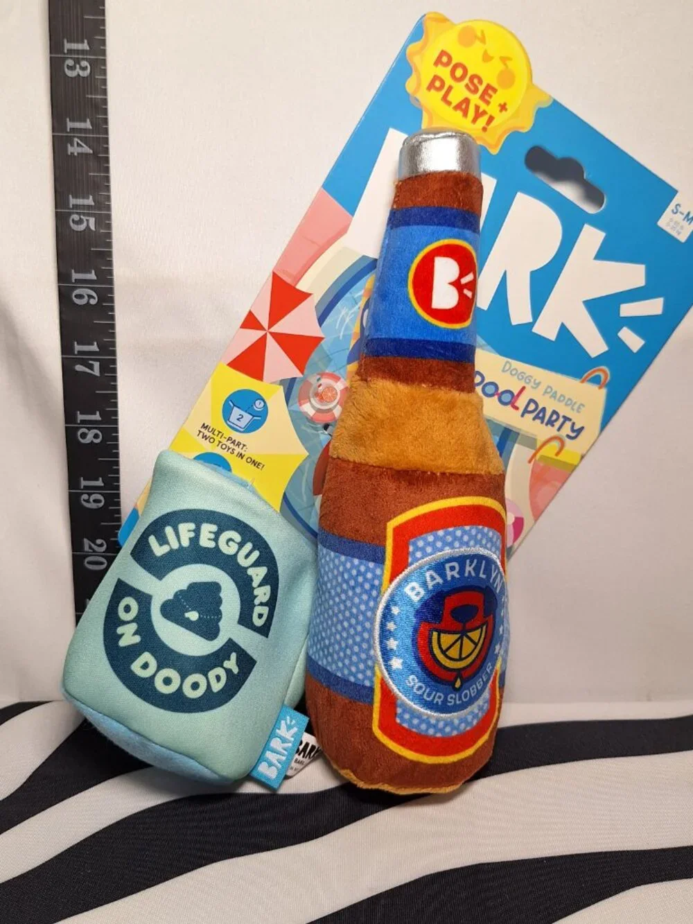 NWT Bark Boozy Doody Koozie Dog Toy S-M